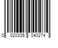 Barcode Image for UPC code 0020335040274