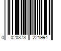 Barcode Image for UPC code 0020373221994