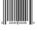 Barcode Image for UPC code 002040000064