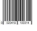 Barcode Image for UPC code 0020418100314