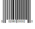 Barcode Image for UPC code 002060000020