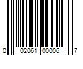 Barcode Image for UPC code 002061000067