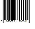 Barcode Image for UPC code 0020673800011