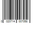 Barcode Image for UPC code 0020714007058