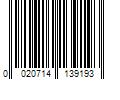 Barcode Image for UPC code 0020714139193