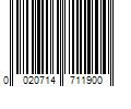 Barcode Image for UPC code 0020714711900