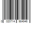 Barcode Image for UPC code 0020714984946