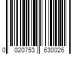 Barcode Image for UPC code 0020753630026