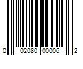 Barcode Image for UPC code 002080000062