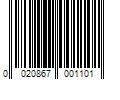 Barcode Image for UPC code 0020867001101