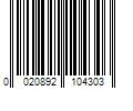 Barcode Image for UPC code 0020892104303