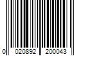 Barcode Image for UPC code 0020892200043