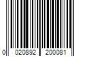 Barcode Image for UPC code 0020892200081