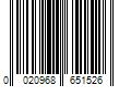 Barcode Image for UPC code 0020968651526