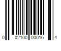 Barcode Image for UPC code 002100000164