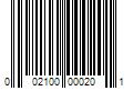 Barcode Image for UPC code 002100000201