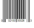 Barcode Image for UPC code 002100000263