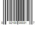 Barcode Image for UPC code 002100000317