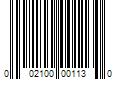 Barcode Image for UPC code 002100001130