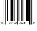 Barcode Image for UPC code 002100002519