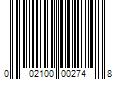 Barcode Image for UPC code 002100002748