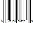 Barcode Image for UPC code 002100007705