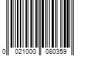 Barcode Image for UPC code 0021000080359