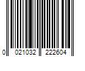 Barcode Image for UPC code 0021032222604