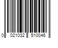 Barcode Image for UPC code 0021032510046