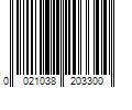 Barcode Image for UPC code 0021038203300