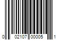 Barcode Image for UPC code 002107000051