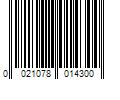 Barcode Image for UPC code 0021078014300