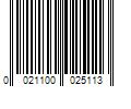 Barcode Image for UPC code 0021100025113