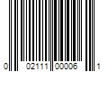 Barcode Image for UPC code 002111000061