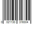 Barcode Image for UPC code 0021130316304