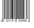 Barcode Image for UPC code 0021131000936