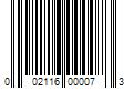 Barcode Image for UPC code 002116000073