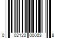 Barcode Image for UPC code 002120000038