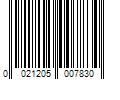 Barcode Image for UPC code 0021205007830