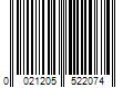 Barcode Image for UPC code 0021205522074