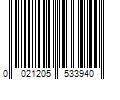 Barcode Image for UPC code 0021205533940