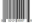 Barcode Image for UPC code 002121000075