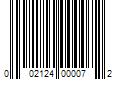 Barcode Image for UPC code 002124000072