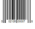 Barcode Image for UPC code 002135000078