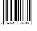 Barcode Image for UPC code 0021357000260