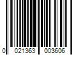 Barcode Image for UPC code 0021363003606