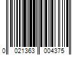 Barcode Image for UPC code 0021363004375