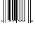 Barcode Image for UPC code 002137000076