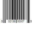 Barcode Image for UPC code 002138000075