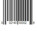 Barcode Image for UPC code 002140000025